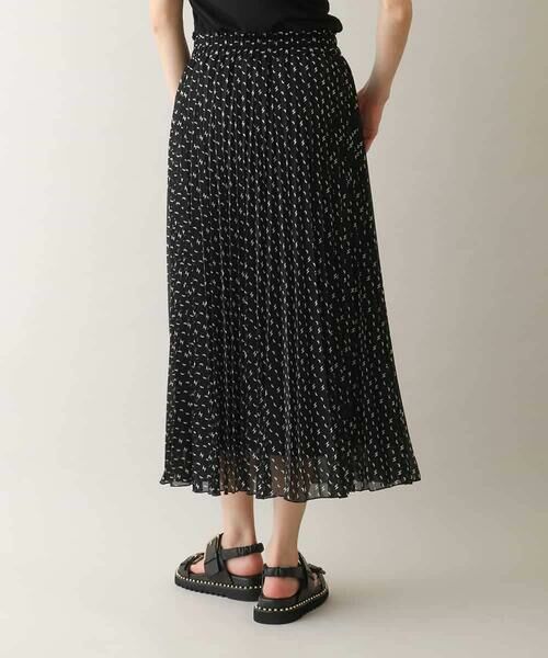 HIROKO KOSHINO / ヒロココシノ ロング・マキシ丈スカート | 楊柳シフォンロゴプリーツスカート /日本製/洗える | 詳細2