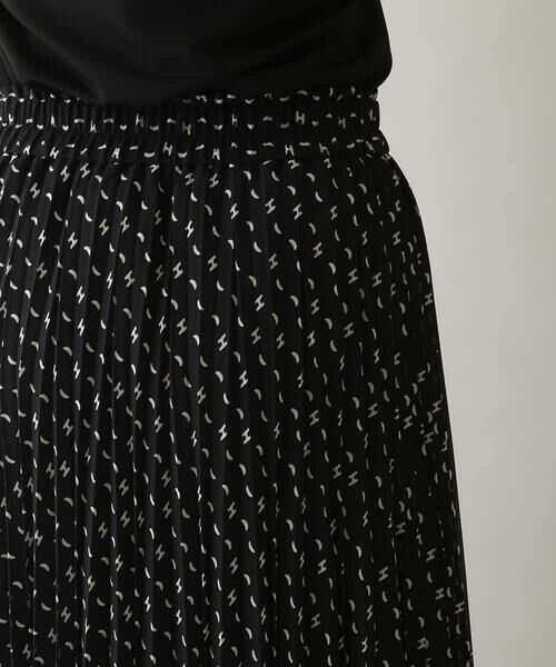 HIROKO KOSHINO / ヒロココシノ ロング・マキシ丈スカート | 楊柳シフォンロゴプリーツスカート /日本製/洗える | 詳細4