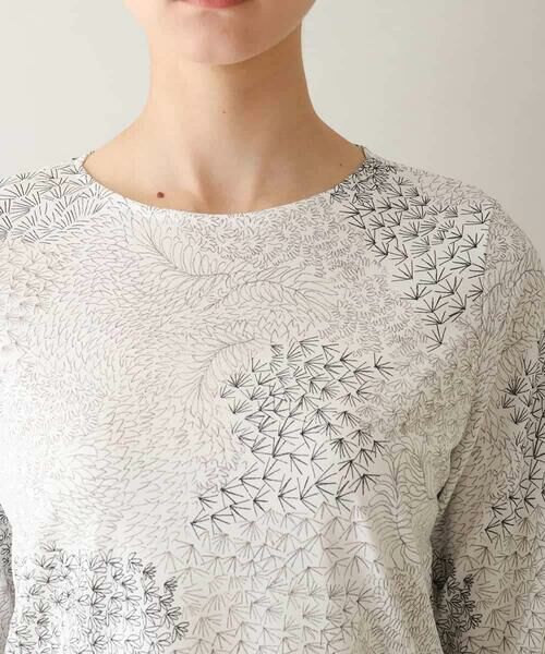 HIROKO KOSHINO / ヒロココシノ カットソー | 松葉柄デザインジャージープルオーバー /日本製/洗える | 詳細3