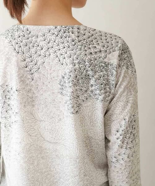 HIROKO KOSHINO / ヒロココシノ カットソー | 松葉柄デザインジャージープルオーバー /日本製/洗える | 詳細4