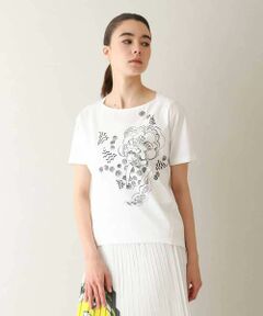 HIROKO KOSHINO / ヒロココシノ カットソー | フラワープリントデザインカットソー /日本製/洗える