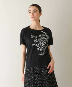 ヒロココシノHIROKO KOSHINO トロンプルイユネクタイデザインニットトップス 黒オフ38 【レディース】 ヒロココシノHIROKO KOSHINO トロンプルイユネクタイデザイン