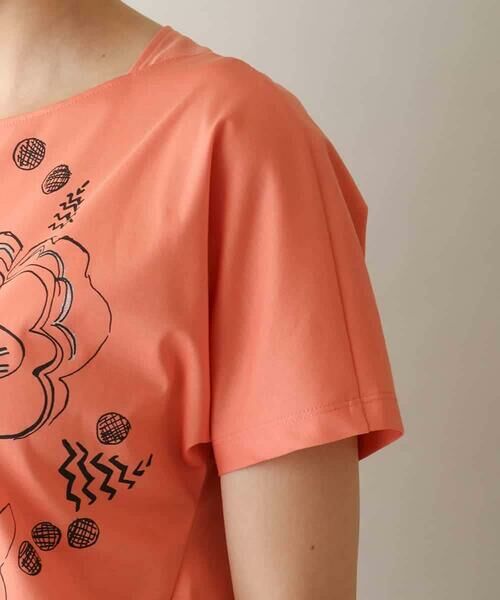 HIROKO KOSHINO / ヒロココシノ カットソー | フラワープリントデザインカットソー /日本製/洗える | 詳細5