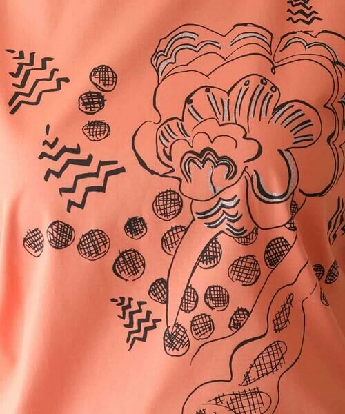 HIROKO KOSHINO / ヒロココシノ カットソー | フラワープリントデザインカットソー /日本製/洗える | 詳細7