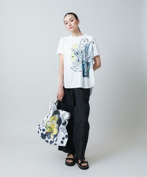 HIROKO KOSHINO / ヒロココシノ その他パンツ | フラワー刺繍ストレートワイドパンツ | 詳細10