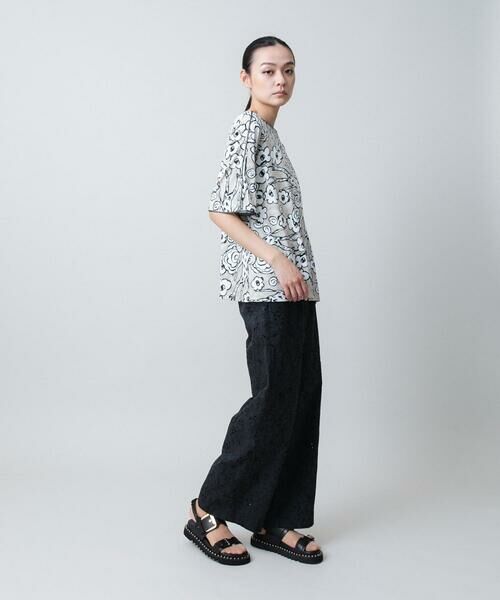 HIROKO KOSHINO / ヒロココシノ その他パンツ | フラワー刺繍ストレートワイドパンツ | 詳細8