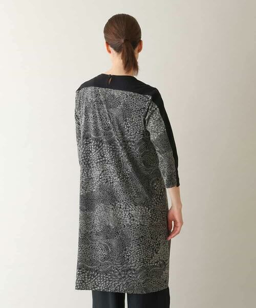 HIROKO KOSHINO / ヒロココシノ チュニック | リブジョイント松葉柄デザインチュニック /日本製/洗える | 詳細2