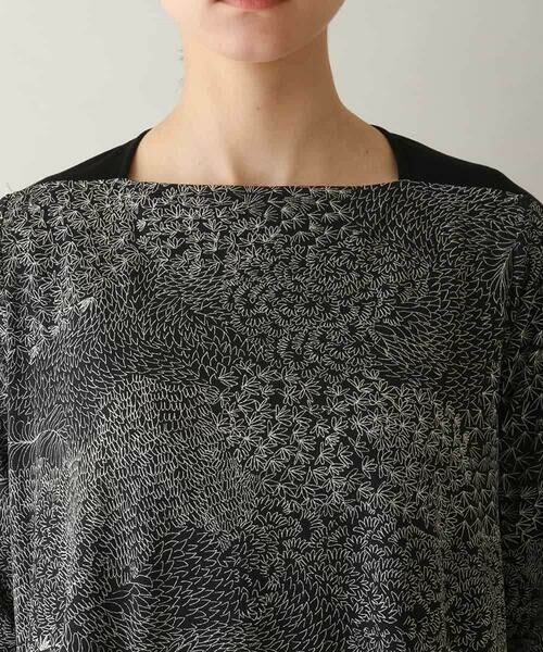 HIROKO KOSHINO / ヒロココシノ チュニック | リブジョイント松葉柄デザインチュニック /日本製/洗える | 詳細3