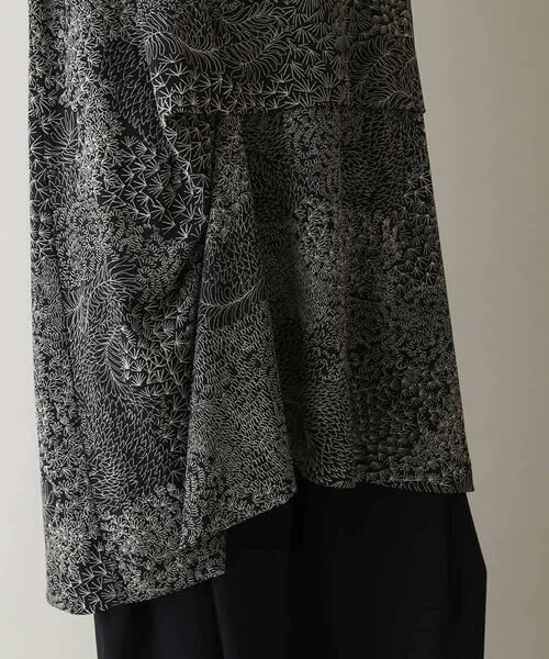 HIROKO KOSHINO / ヒロココシノ チュニック | リブジョイント松葉柄デザインチュニック /日本製/洗える | 詳細6