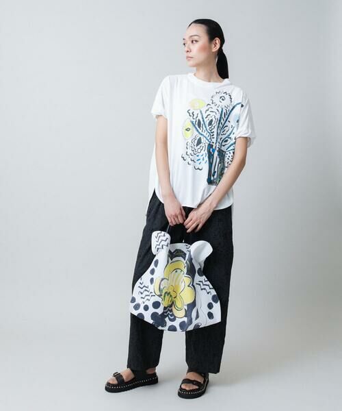 HIROKO KOSHINO / ヒロココシノ カットソー | 異素材MIXアートプリントカットソー /日本製/洗える | 詳細10