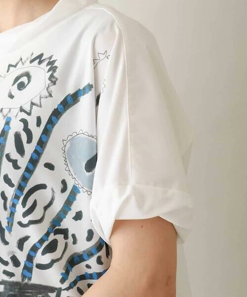 HIROKO KOSHINO / ヒロココシノ カットソー | 異素材MIXアートプリントカットソー /日本製/洗える | 詳細5