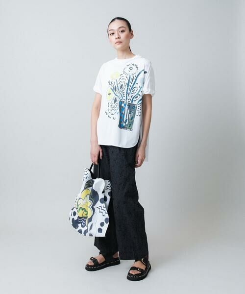 HIROKO KOSHINO / ヒロココシノ カットソー | 異素材MIXアートプリントカットソー /日本製/洗える | 詳細9