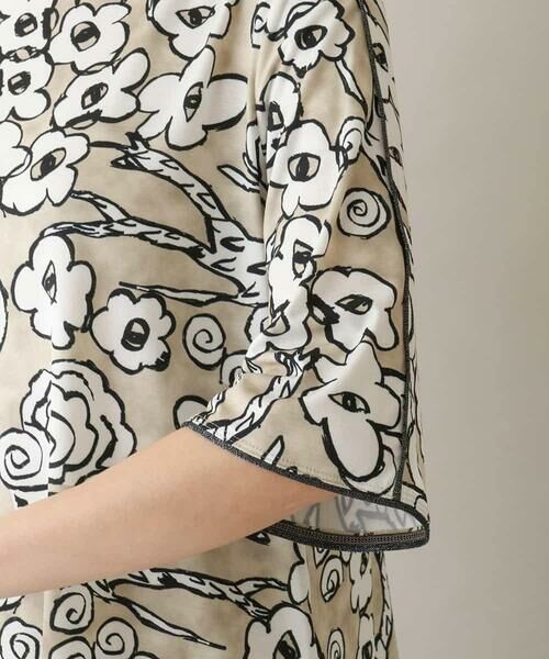 HIROKO KOSHINO / ヒロココシノ カットソー | フラワーツリーフレアスリーブカットソー /日本製/洗える | 詳細5