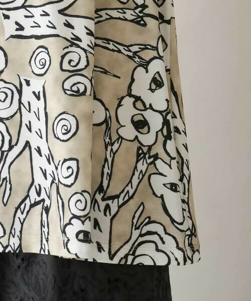 HIROKO KOSHINO / ヒロココシノ カットソー | フラワーツリーフレアスリーブカットソー /日本製/洗える | 詳細6