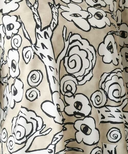HIROKO KOSHINO / ヒロココシノ カットソー | フラワーツリーフレアスリーブカットソー /日本製/洗える | 詳細7
