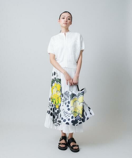 HIROKO KOSHINO / ヒロココシノ カーディガン・ボレロ | 立体ジャカードジップアップカーディガン /日本製 | 詳細10