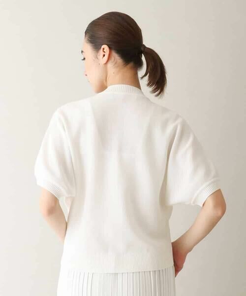 HIROKO KOSHINO / ヒロココシノ カーディガン・ボレロ | 立体ジャカードジップアップカーディガン /日本製 | 詳細3