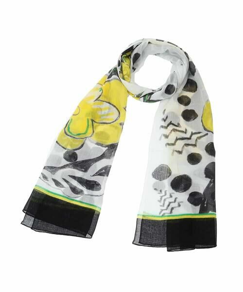 HIROKO KOSHINO / ヒロココシノ マフラー・ショール・スヌード・ストール | FREESIAコットンプリントストール /洗える | 詳細3