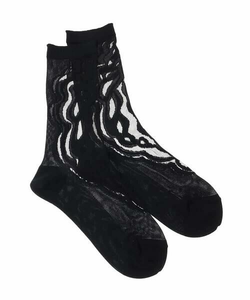 HIROKO KOSHINO / ヒロココシノ その他小物 | FREESIAシースルーハイソックス/日本製/洗濯機で洗える | 詳細2