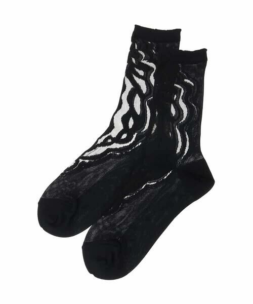 HIROKO KOSHINO / ヒロココシノ その他小物 | FREESIAシースルーハイソックス/日本製/洗濯機で洗える | 詳細3