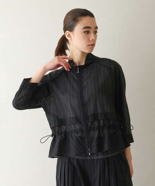 HIROKO KOSHINO / ヒロココシノ シャツ・ブラウス | ジップアップオーガンジーブラウス/洗える | 詳細4