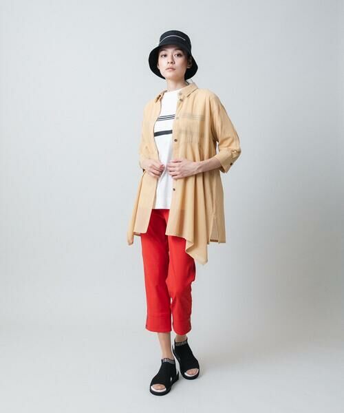 HIROKO KOSHINO / ヒロココシノ チュニック | アシンメトリー切り替えチュニックブラウス/洗える | 詳細10