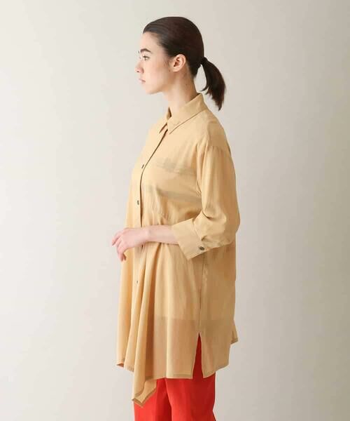 HIROKO KOSHINO / ヒロココシノ チュニック | アシンメトリー切り替えチュニックブラウス/洗える | 詳細2