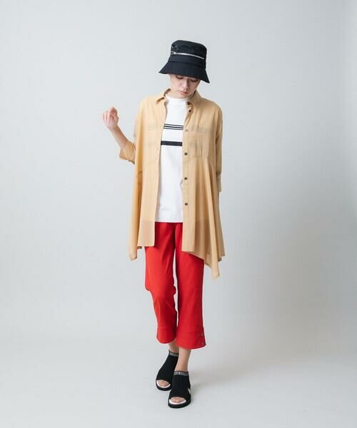 HIROKO KOSHINO / ヒロココシノ チュニック | アシンメトリー切り替えチュニックブラウス/洗える | 詳細9