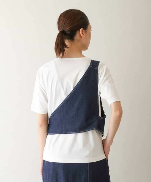 HIROKO KOSHINO / ヒロココシノ ベスト | ストレッチデニムワンショルダーベスト/洗える | 詳細2
