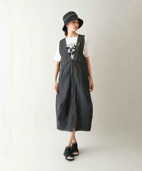 HIROKO KOSHINO / ヒロココシノ ロング・マキシ丈スカート | ストレッチデニムジャンパースカート/洗える | 詳細13