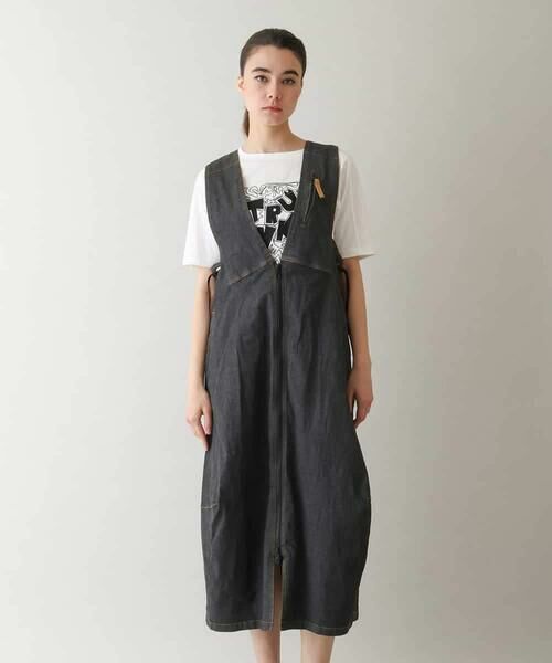 HIROKO KOSHINO / ヒロココシノ ロング・マキシ丈スカート | ストレッチデニムジャンパースカート/洗える | 詳細14