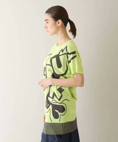 HIROKO KOSHINO / ヒロココシノ ニット・セーター | ネコモチーフロゴニットプルオーバー/洗える | 詳細1