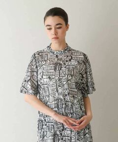 HIROKO KOSHINO / ヒロココシノ カットソー | 幾何柄プリントプルオーバー/洗える