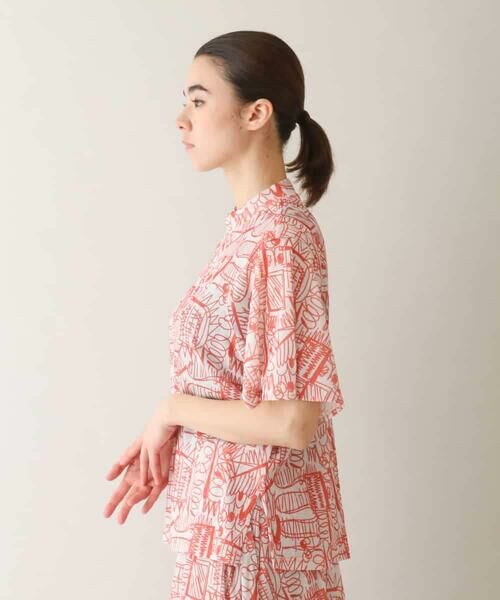 HIROKO KOSHINO / ヒロココシノ カットソー | 幾何柄プリントプルオーバー/洗える | 詳細1