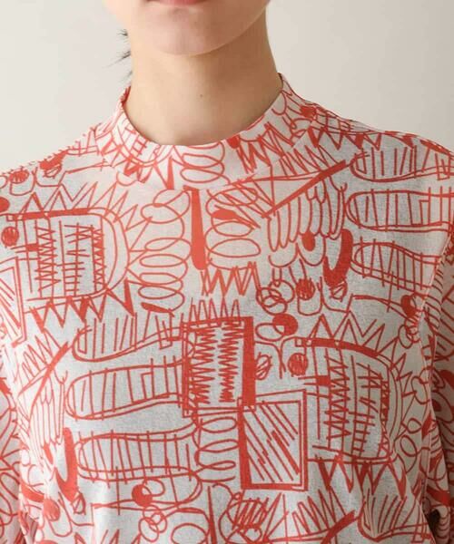 HIROKO KOSHINO / ヒロココシノ カットソー | 幾何柄プリントプルオーバー/洗える | 詳細3