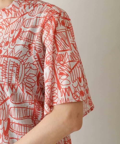 HIROKO KOSHINO / ヒロココシノ カットソー | 幾何柄プリントプルオーバー/洗える | 詳細5