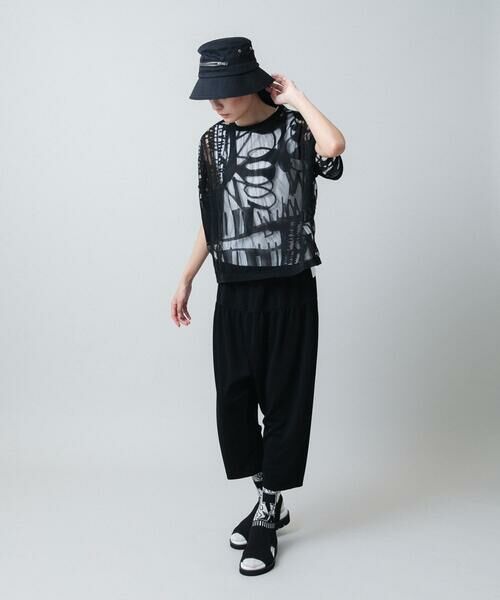 HIROKO KOSHINO / ヒロココシノ カットソー | 幾何柄シアープルオーバー/洗える | 詳細10