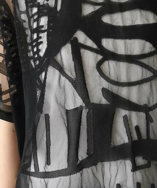 HIROKO KOSHINO / ヒロココシノ カットソー | 幾何柄シアープルオーバー/洗える | 詳細7