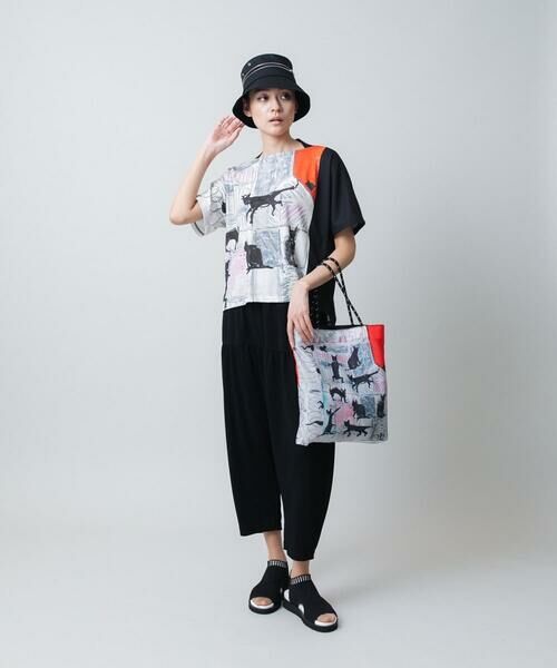 HIROKO KOSHINO / ヒロココシノ カットソー | ネコモチーフアートプリントカットソー /日本製/洗える | 詳細11