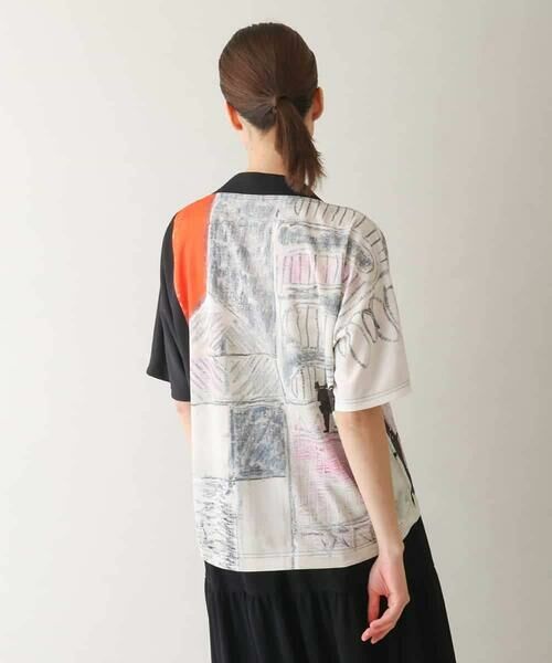 HIROKO KOSHINO / ヒロココシノ カットソー | ネコモチーフアートプリントカットソー /日本製/洗える | 詳細4