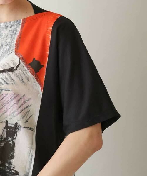 HIROKO KOSHINO / ヒロココシノ カットソー | ネコモチーフアートプリントカットソー /日本製/洗える | 詳細7