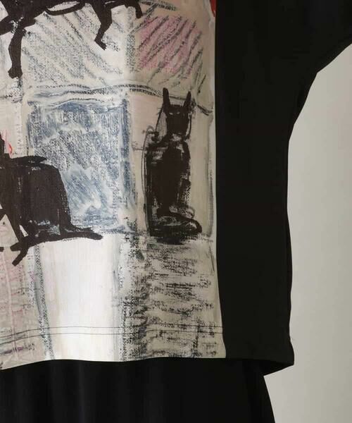 HIROKO KOSHINO / ヒロココシノ カットソー | ネコモチーフアートプリントカットソー /日本製/洗える | 詳細8