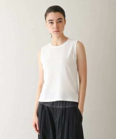 HIROKO KOSHINO ホワイト カットアウト ノースリーブ トップス