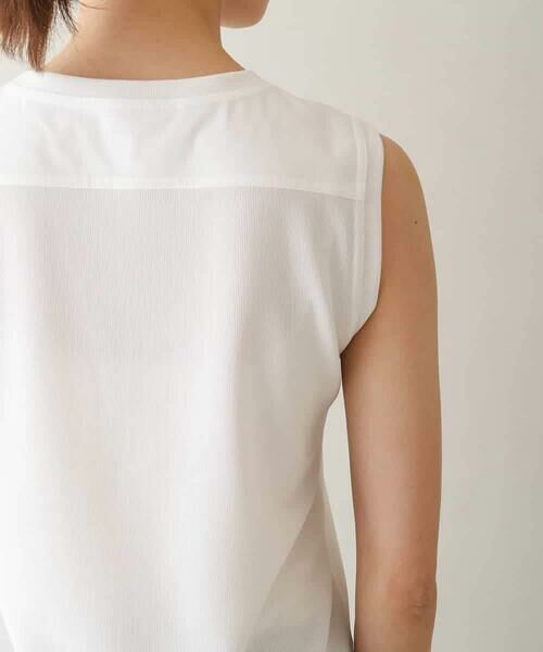HIROKO KOSHINO / ヒロココシノ タンクトップ | 異素材ドッキングタンクトップ /日本製/洗える | 詳細4