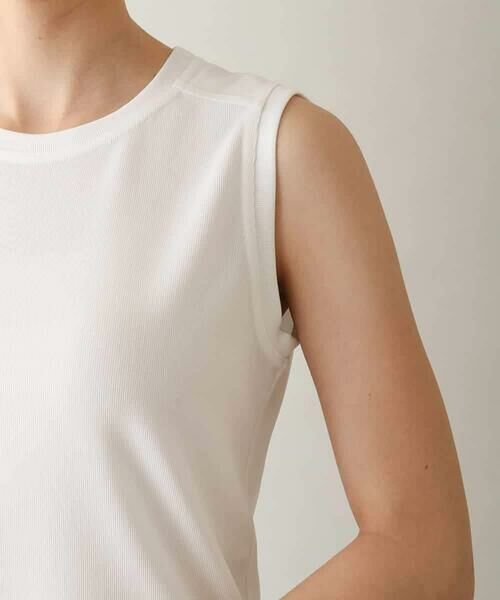 HIROKO KOSHINO / ヒロココシノ タンクトップ | 異素材ドッキングタンクトップ /日本製/洗える | 詳細5