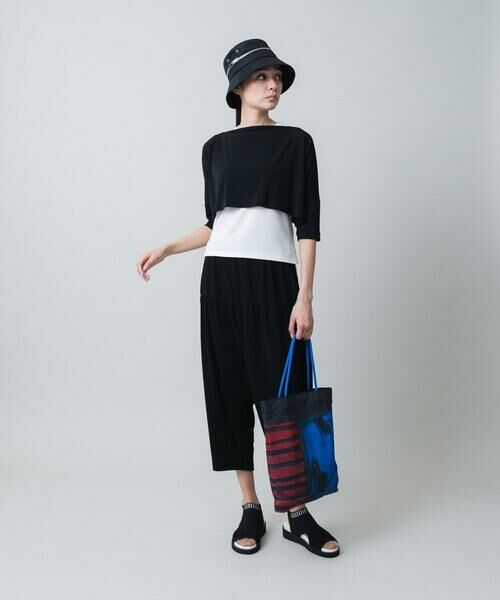 HIROKO KOSHINO / ヒロココシノ タンクトップ | 異素材ドッキングタンクトップ /日本製/洗える | 詳細8