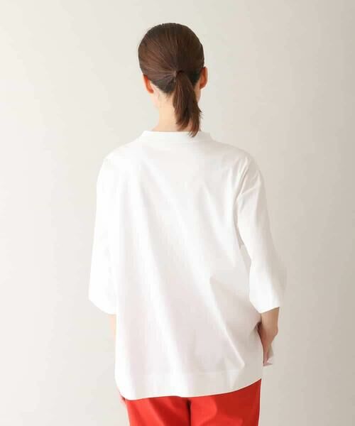 HIROKO KOSHINO / ヒロココシノ カットソー | 配色ラインロゴ刺繍カットソー /日本製/洗える | 詳細2