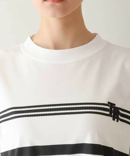 HIROKO KOSHINO / ヒロココシノ カットソー | 配色ラインロゴ刺繍カットソー /日本製/洗える | 詳細3