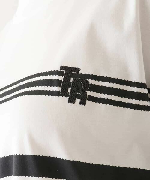 HIROKO KOSHINO / ヒロココシノ カットソー | 配色ラインロゴ刺繍カットソー /日本製/洗える | 詳細7