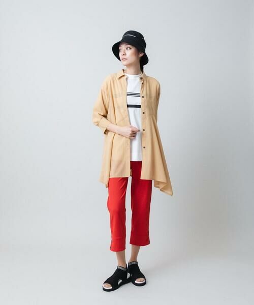 HIROKO KOSHINO / ヒロココシノ カットソー | 配色ラインロゴ刺繍カットソー /日本製/洗える | 詳細9